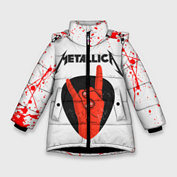 Куртка зимняя для девочки METALLICA Z, цвет: 3D-черный