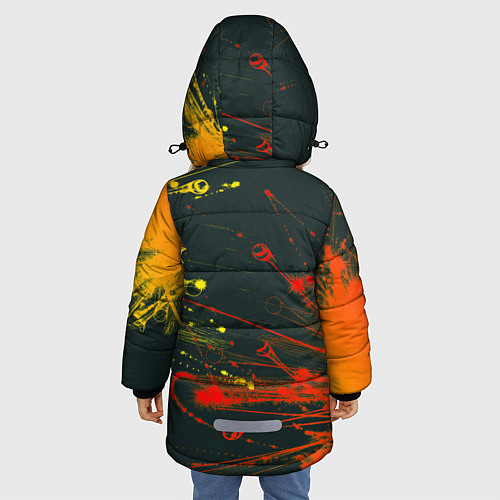 Зимняя куртка для девочки Brawl STARS / 3D-Черный – фото 4