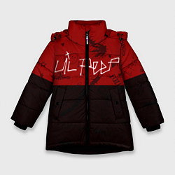 Куртка зимняя для девочки LIL PEEP ЛИЛ ПИП, цвет: 3D-черный