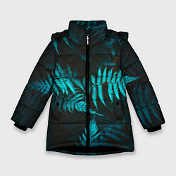Куртка зимняя для девочки ПАПОРОТНИК, цвет: 3D-черный