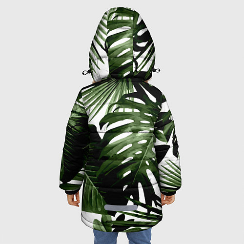 Зимняя куртка для девочки Джунгли / 3D-Черный – фото 4