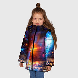 Куртка зимняя для девочки Geometry light, цвет: 3D-красный — фото 2