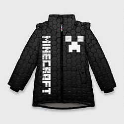 Куртка зимняя для девочки MINECRAFT МАЙНКРАФТ, цвет: 3D-светло-серый