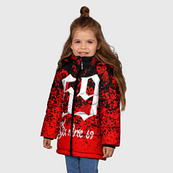 Куртка зимняя для девочки 6ix9ine, цвет: 3D-красный — фото 2