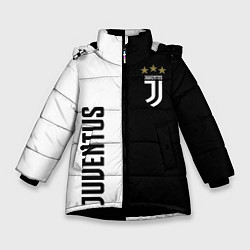 Куртка зимняя для девочки JUVENTUS, цвет: 3D-черный