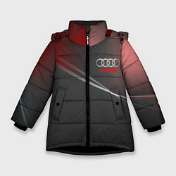 Куртка зимняя для девочки AUDI, цвет: 3D-черный