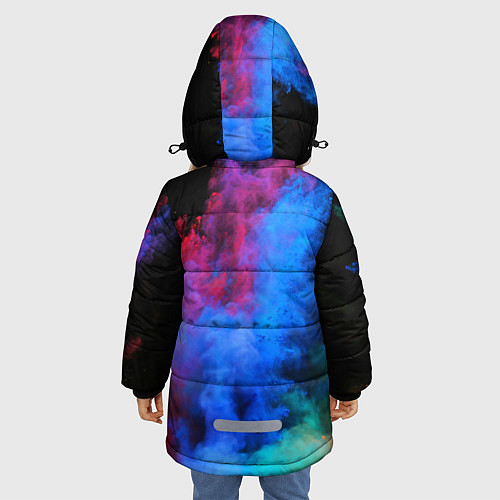 Зимняя куртка для девочки КРАСКИ / 3D-Черный – фото 4