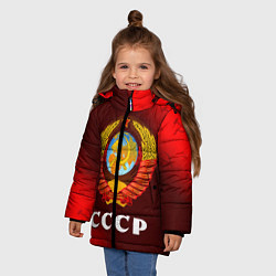 Куртка зимняя для девочки СССР USSR, цвет: 3D-светло-серый — фото 2