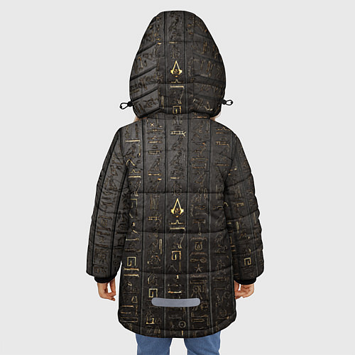 Зимняя куртка для девочки ASSASSINS CREED:ORIGINS / 3D-Черный – фото 4