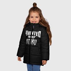 Куртка зимняя для девочки KIZARU HAUNTED FAMILY, цвет: 3D-черный — фото 2