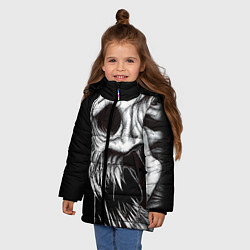 Куртка зимняя для девочки Череп Z, цвет: 3D-черный — фото 2