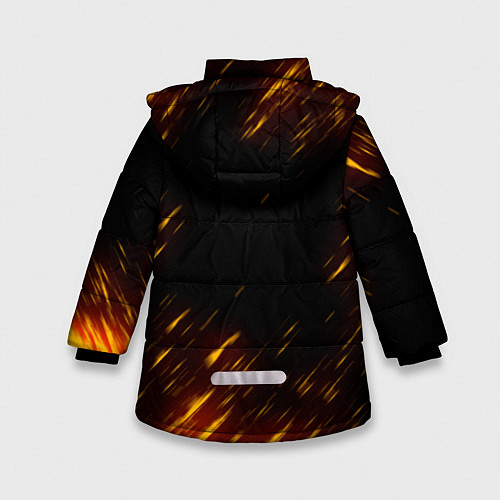 Зимняя куртка для девочки CYBERPUNK 2077 / 3D-Светло-серый – фото 2