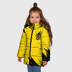 Куртка зимняя для девочки CYBERPUNK 2077, цвет: 3D-красный — фото 2