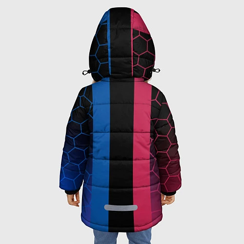 Зимняя куртка для девочки BARSELONA / 3D-Черный – фото 4
