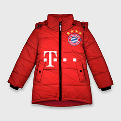 Куртка зимняя для девочки BAYERN MUNCHEN, цвет: 3D-красный