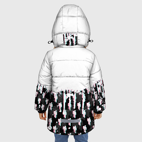 Зимняя куртка для девочки BILLIE EILISH GLITCH / 3D-Красный – фото 4