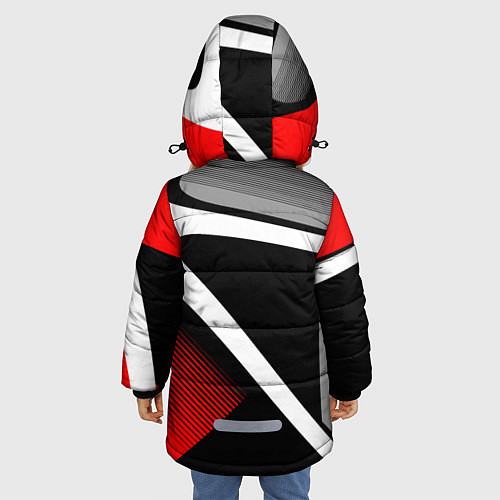 Зимняя куртка для девочки Mitsubishi ФОРМА / 3D-Черный – фото 4
