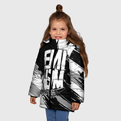Куртка зимняя для девочки Eminem, цвет: 3D-черный — фото 2