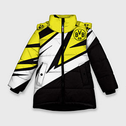 Куртка зимняя для девочки Borussia Dortmund, цвет: 3D-черный