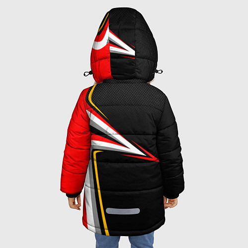 Зимняя куртка для девочки Ювентус Униформа / 3D-Черный – фото 4