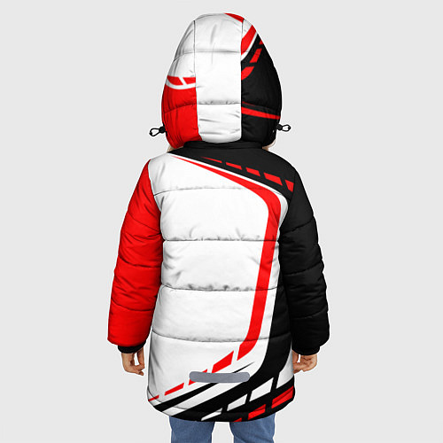 Зимняя куртка для девочки Mitsubishi EVO Uniform / 3D-Красный – фото 4