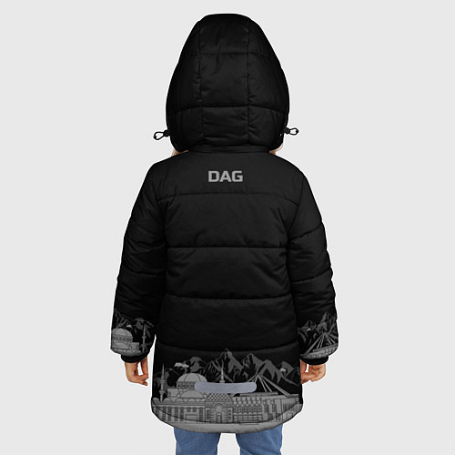Зимняя куртка для девочки Дагестан Махачкала / 3D-Черный – фото 4