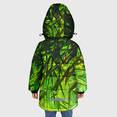 Зимняя куртка для девочки ТРАВА TRAVA / 3D-Черный – фото 4