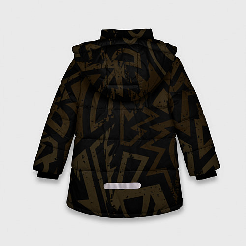 Зимняя куртка для девочки Тигровый стимпанк Tiger / 3D-Светло-серый – фото 2