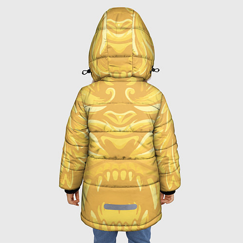 Зимняя куртка для девочки Граф Монте Лев голова / 3D-Черный – фото 4