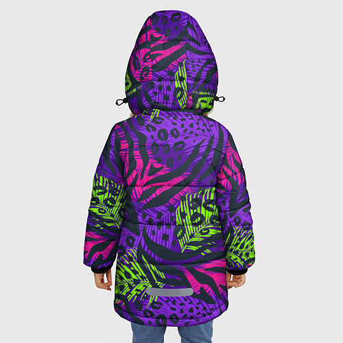Зимняя куртка для девочки Африканский дух / 3D-Черный – фото 4