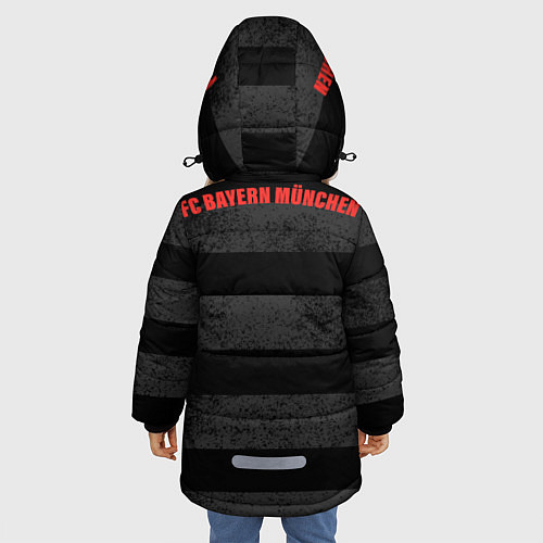 Зимняя куртка для девочки FC Bayern Munchen / 3D-Черный – фото 4