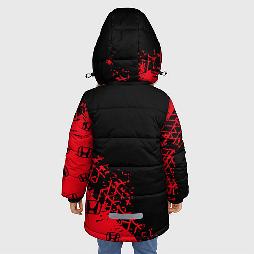 Зимняя куртка для девочки HONDA ХОНДА / 3D-Черный – фото 4