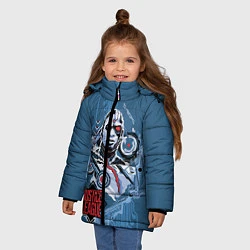 Куртка зимняя для девочки Cyborg, цвет: 3D-светло-серый — фото 2