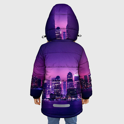 Зимняя куртка для девочки Detroit Become Human S / 3D-Черный – фото 4