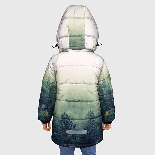 Зимняя куртка для девочки Волк / 3D-Черный – фото 4