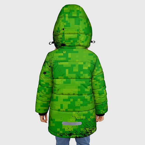 Зимняя куртка для девочки MINECRAFT МАЙНКРАФТ / 3D-Черный – фото 4