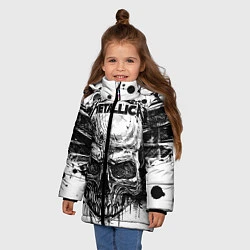 Куртка зимняя для девочки Metallica, цвет: 3D-черный — фото 2
