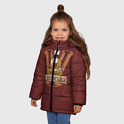 Куртка зимняя для девочки Не напрягайся, цвет: 3D-красный — фото 2