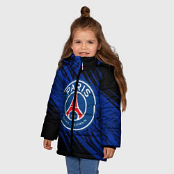 Куртка зимняя для девочки ПСЖ, цвет: 3D-черный — фото 2