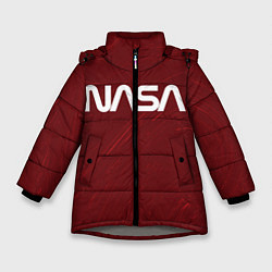 Куртка зимняя для девочки NASA НАСА, цвет: 3D-светло-серый