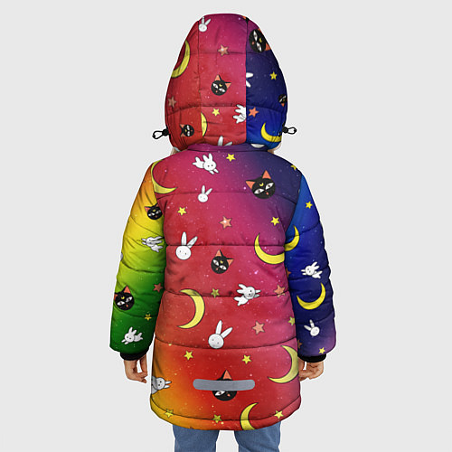 Зимняя куртка для девочки SAILOR MOON / 3D-Черный – фото 4
