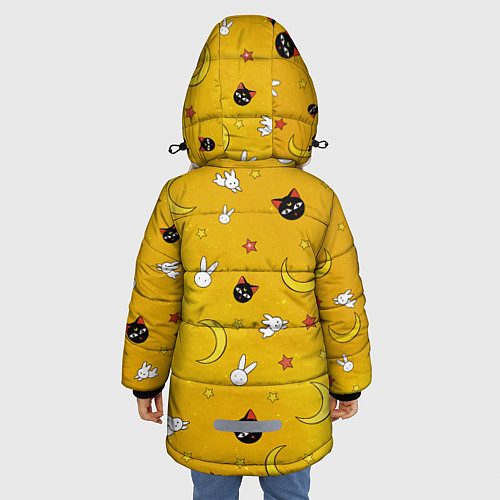 Зимняя куртка для девочки СЕЙЛОР МУН / 3D-Черный – фото 4