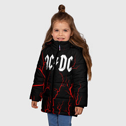 Куртка зимняя для девочки AC DС, цвет: 3D-черный — фото 2