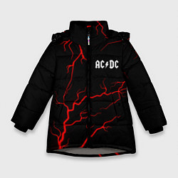 Куртка зимняя для девочки AC DС, цвет: 3D-светло-серый