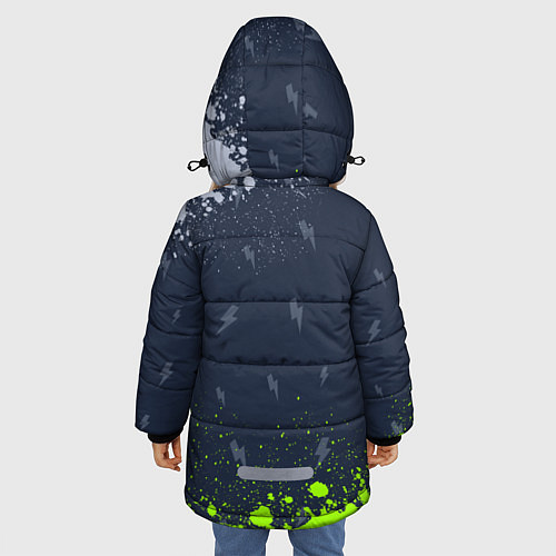Зимняя куртка для девочки AC DС / 3D-Черный – фото 4