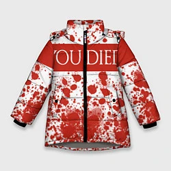 Куртка зимняя для девочки DARK SOULS, цвет: 3D-светло-серый