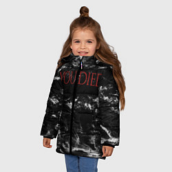 Куртка зимняя для девочки YOU DIED, цвет: 3D-черный — фото 2