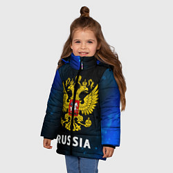 Куртка зимняя для девочки RUSSIA РОССИЯ, цвет: 3D-светло-серый — фото 2