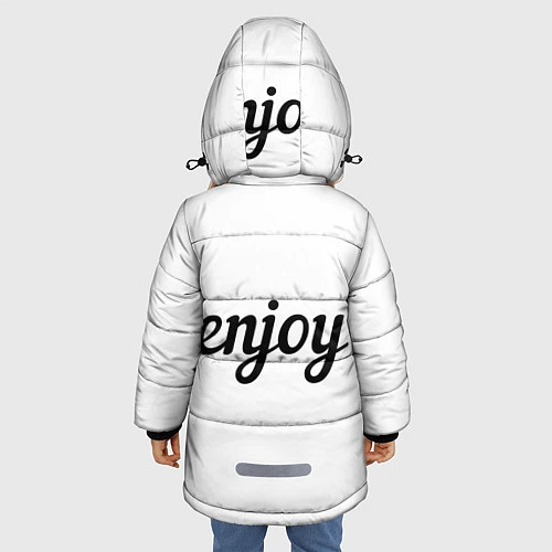Зимняя куртка для девочки Enjoy / 3D-Черный – фото 4