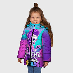 Куртка зимняя для девочки Emz Brawl stars ЭМЗ, цвет: 3D-черный — фото 2